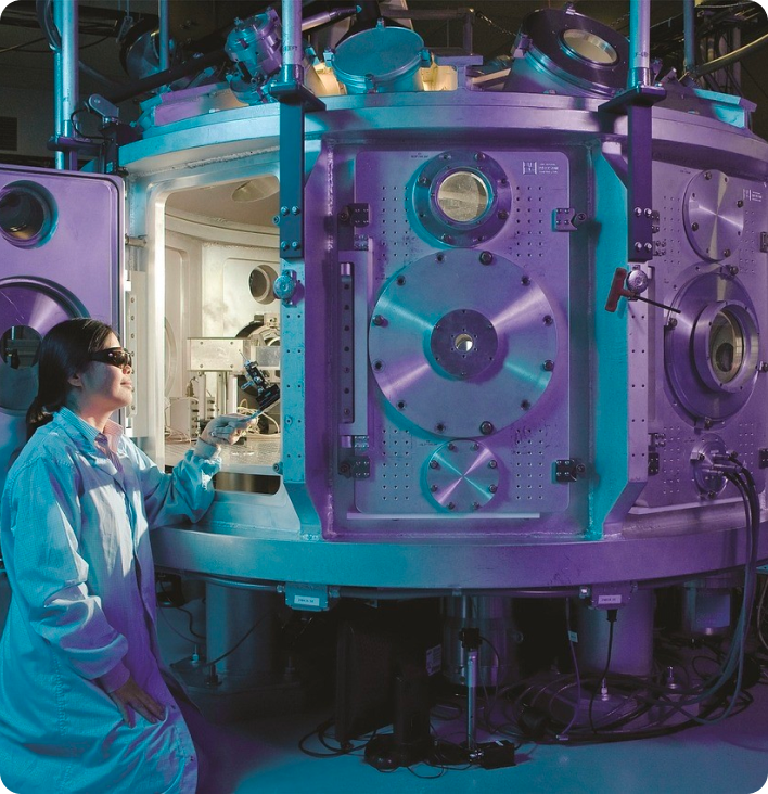 Girl in science machine