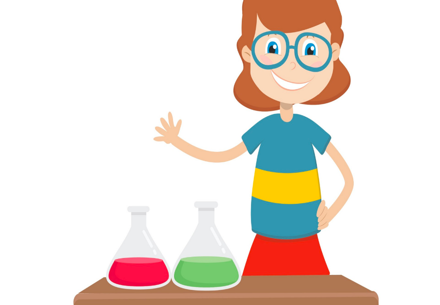 Teacher doing science experements